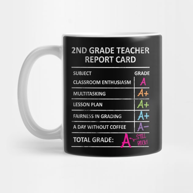 Funny 2nd Second Grade Teacher Report Card Back to School by HCMGift